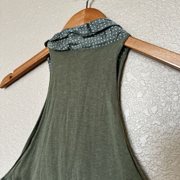 Very Gotha Italia Sleeveless Green Collared Shirt Sweater Mixed Size Small (3) - Picture 8 of 13